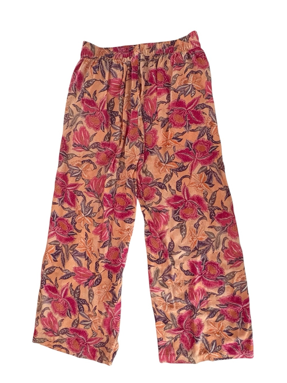 Old Navy Pink & Peach Floral Wide-Leg Lounge Pants